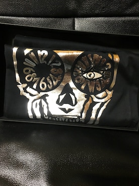 「GaGa MILANO（ガガミラノ）のアイテム（Tシャツ/カットソー、ブラック系）」を使った、きい🔑さん（メンズ・175cm）の夏コーディネート