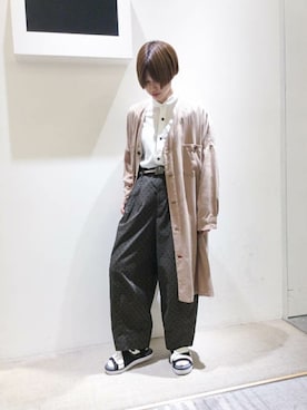 「FRAPBOIS（フラボア）のアイテム（その他アウター）」を使った、zumeさん（レディース・160cm）の春コーディネート