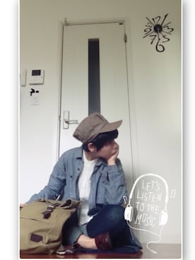 「ロールアップ」｜「アイテム（キャスケット）」を使った、monoton🖍さん（レディース・159cm）の春コーディネート