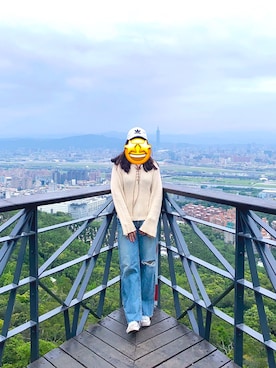 「RCWB（アールシーダブリュービー）のアイテム（パンツ）」を使った、Amber Chiang👻さん（レディース・160cm）の春コーディネート