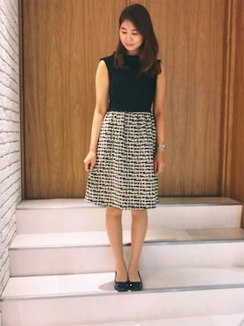 「STRAWBERRY-FIELDS（ストロベリーフィールズ）のアイテム（ワンピース）」を使った、tomoyoさん（レディース・160cm）の夏コーディネート