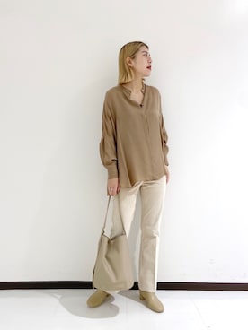ブーツ ベージュ系 を使った ベージュパンツ の人気ファッションコーディネート Wear