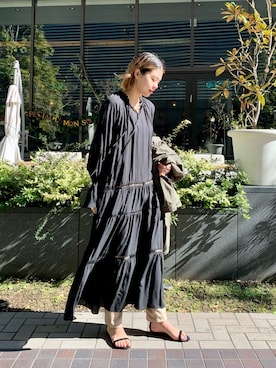 「SHENERY（シーナリー）のアイテム（モッズコート）」を使った、YAMAGATA_172cmさん（レディース・172cm）の冬コーディネート