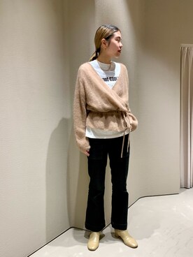 「高身長コーデ 」｜「アイテム（オールインワン・サロペット）」を使った、YAMAGATA_172cmさん（レディース・172cm）の冬コーディネート