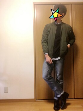 「BICASH（ビカーシ）のアイテム（ブーツ）」を使った、バンバンさん（メンズ・177cm）の秋コーディネート