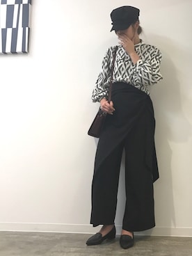 「ブラック」｜「アイテム（キャスケット）」を使った、amorousinsenseさん（レディース・168cm）の春コーディネート