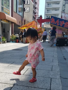 「お祭りコーデ」｜「アイテム（ワンピース/ドレス）」を使った、ななみさん（キッズ・80cm）の夏コーディネート