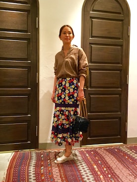 「CHAMULA（チャムラ）のアイテム」を使った、ぴーさん（レディース・163cm）の春コーディネート