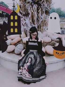 「halloween」｜「アイテム（キャップ）」を使った、aromamoさん（レディース・170cm）の秋コーディネート