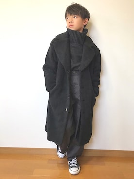 「LEGURUS STANDARD（レグルススタンダード）のアイテム（その他アウター）」を使った、RiY☺︎さん（キッズ・134cm）の冬コーディネート