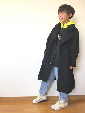 「LEGURUS STANDARD（レグルススタンダード）のアイテム（その他アウター）」を使った、RiY☺︎さん（キッズ・134cm）の冬コーディネート