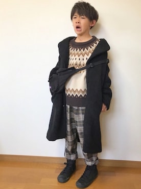「LEGURUS STANDARD（レグルススタンダード）のアイテム（その他アウター）」を使った、RiY☺︎さん（キッズ・134cm）の冬コーディネート