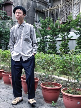 「H:CONNECT（エイチコネクト）のアイテム」を使った、Manuさん（メンズ・185cm）の春コーディネート