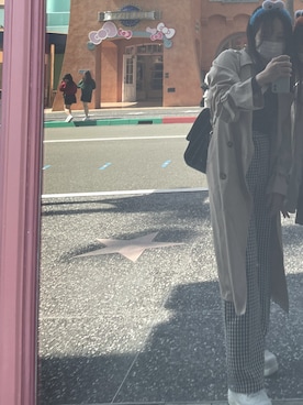 「ユニバ」｜「アイテム（トレンチコート）」を使った、Saさん（レディース・163cm）の春コーディネート