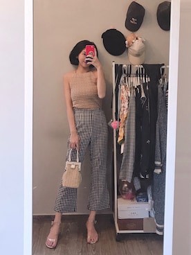 「搭配」｜「アイテム（トップス）」を使った、VaniLamさん（レディース・158cm）の夏コーディネート