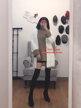 「搭配」｜「アイテム（ジャケット/アウター）」を使った、VaniLamさん（レディース・158cm）の秋コーディネート