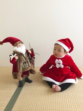 「9ヶ月」｜「アイテム（その他）」を使った、hanaさん（キッズ・70cm）の冬コーディネート