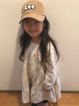 「Lee（リー）のアイテム（帽子）」を使った、miiiさん（キッズ・110cm）の秋コーディネート