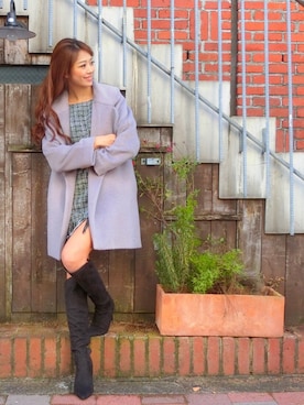 「Vicente（ヴィセンテ）のアイテム（その他アウター）」を使った、MASAEさん（レディース・168cm）の冬コーディネート