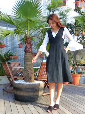 「muse muse（ミューズミューズ）のアイテム」を使った、MASAEさん（レディース・168cm）の冬コーディネート