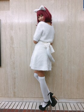 「BE RADIANCE（ビーラディエンス）のアイテム（セットアップ）」を使った、MASAEさん（レディース・168cm）の秋コーディネート