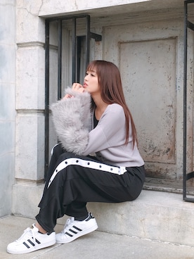 「Qussio（クーシオ）のアイテム」を使った、MASAEさん（レディース・168cm）の春コーディネート