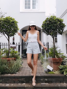 「LILY BROWN（リリーブラウン）のアイテム（帽子）」を使った、MASAEさん（レディース・168cm）の夏コーディネート