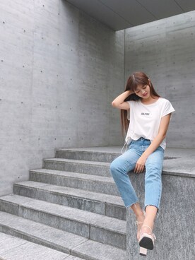 「Qussio（クーシオ）のアイテム」を使った、MASAEさん（レディース・168cm）の夏コーディネート