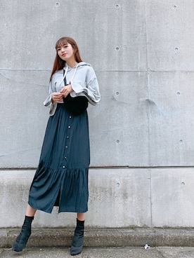 「SPIRALGIRL（スパイラルガール）のアイテム（スウェット）」を使った、MASAEさん（レディース・168cm）の秋コーディネート