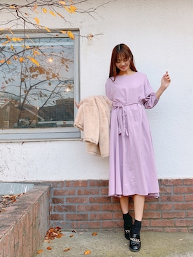 「Vicente（ヴィセンテ）のアイテム（その他アウター）」を使った、MASAEさん（レディース・168cm）の冬コーディネート