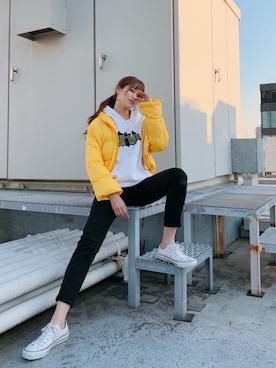 「CONVERSE（コンバース）のconverse（コンバース） ALL STAR OX（オールスターOX）（スニーカー）」を使った、MASAEさん（レディース・168cm）の冬コーディネート