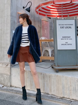 「Vicente（ヴィセンテ）のアイテム（その他アウター）」を使った、MASAEさん（レディース・168cm）の冬コーディネート