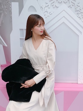 「Vicente（ヴィセンテ）のアイテム（その他アウター）」を使った、MASAEさん（レディース・168cm）の冬コーディネート