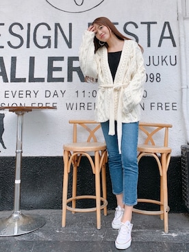 「CONVERSE（コンバース）のconverse（コンバース） ALL STAR OX（オールスターOX）（スニーカー）」を使った、MASAEさん（レディース・168cm）の冬コーディネート