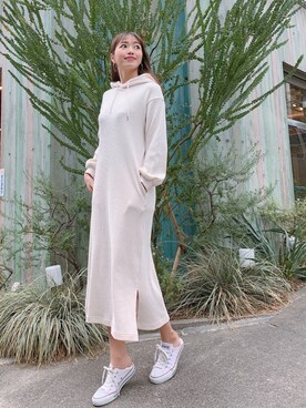 「CONVERSE（コンバース）のconverse（コンバース） ALL STAR OX（オールスターOX）（スニーカー）」を使った、MASAEさん（レディース・168cm）の春コーディネート