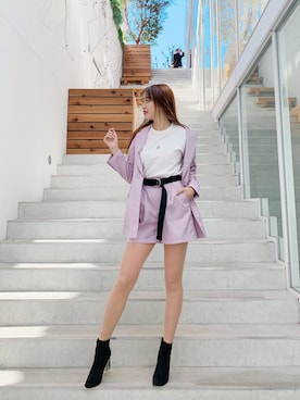 「ROYAL PARTY（ロイヤルパーティー）のアイテム（その他アウター）」を使った、MASAEさん（レディース・168cm）の夏コーディネート
