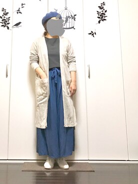 「ロングカーディガン」｜hanaさん（レディース・154cm・50代）の春コーディネート