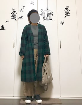 「アイテム（キャップ）」を使った、hanaさん（レディース・154cm・50代）の秋コーディネート