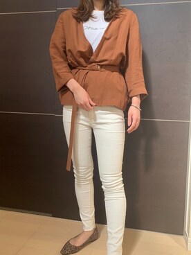 「VENCE（ヴァンス）のアイテム（パンツ）」を使った、R i n n aさん（レディース・151cm）の秋コーディネート