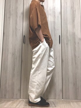「lot holon（ロットホロン）のアイテム（トップス）」を使った、KYOUSUKEさん（メンズ・164cm）の夏コーディネート