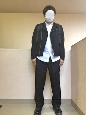 「RAGEBLUE（レイジブルー）のアイテム（ピーコート）」を使った、Ren Saitoさん（メンズ・168cm）の春コーディネート