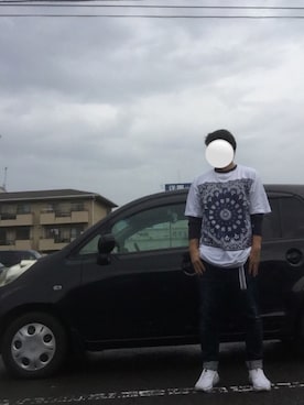 「knock through abstraction（ノックスルーアブストラクション）のアイテム」を使った、Ren Saitoさん（メンズ・168cm）の秋コーディネート