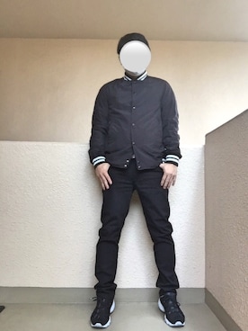 「Champion（チャンピオン）のアイテム（スタジャン）」を使った、Ren Saitoさん（メンズ・168cm）の秋コーディネート