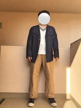 「シャツカーディガン」｜Ren Saitoさん（メンズ・168cm）の春コーディネート