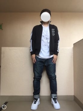 「AIR FORCE 1」｜「アイテム（ジャージ）」を使った、Ren Saitoさん（メンズ・168cm）の秋コーディネート