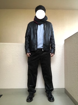 「SHIPS JET BLUE（シップスジェットブルー）のアイテム（チノパンツ）」を使った、Ren Saitoさん（メンズ・168cm）の冬コーディネート