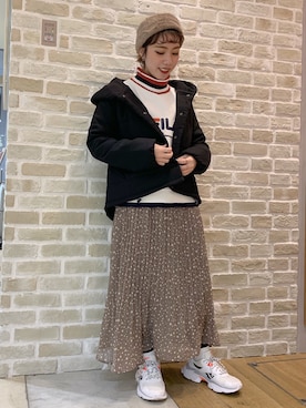 かわの くみこさん（レディース・154cm）の冬コーディネート