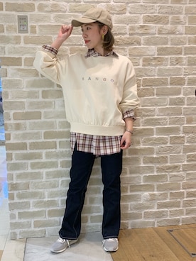 「カンゴール」｜かわの くみこさん（レディース・154cm）の春コーディネート