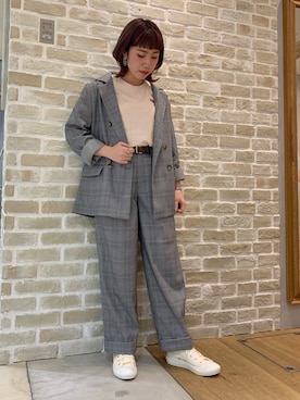 かわの くみこさん(レディース・154cm)の春コーディネート