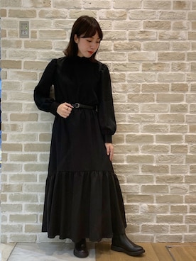 「ハロウィン」｜「アイテム（ブーツ）」を使った、かわの くみこさん（レディース・154cm）の秋コーディネート